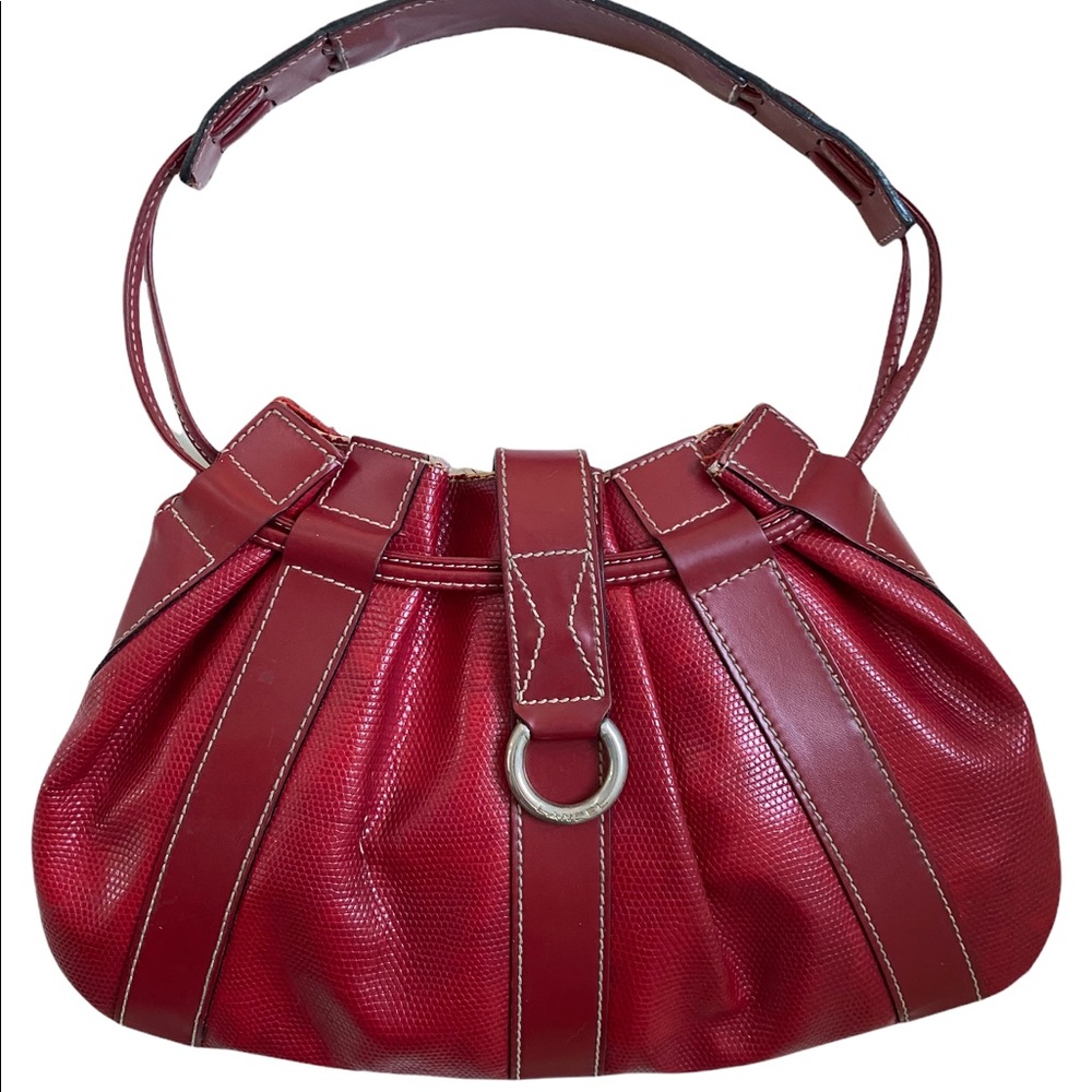 Vintage Red leather Lancel handbag